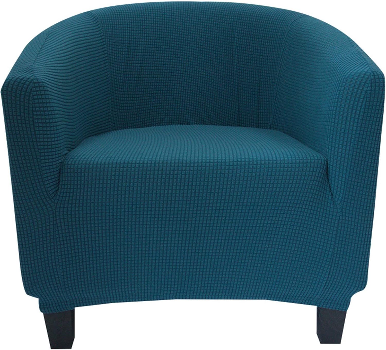 Konsilsa Club Chair Slipcover, 1 Piece High Stretch Jacquard Tub Chair Cover Thick Machine Washable Couch Covers Armchair Slipcovers with Elastic Bottom for Home Hotel Office (Color : Blue)