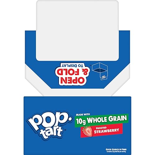 Miniatura 7 de Pop-Tarts Pasteles tostadores, hechos con grano entero, almuerzo escolar, fresa esmerilada (120 tartas)