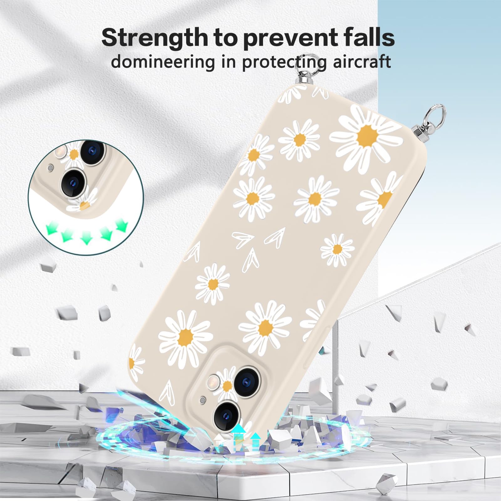 Krdvekm Cordino Cover per iPhone 12 Pro / 12 6,1'', Aesthetic Fiori Motivo Disegno Magnetica Trasparente PC Compatibile con MagSafe Case Corda Laccio Antiurto Protettiva Custodia per Ragazze, Nero Krdvekm Cordino Cover per iPhone 12 Pro / 12 6,1'', Aesthetic Fiori Motivo Disegno Magnetica Trasparente PC Compatibile con MagSafe Case Corda Laccio Antiurto Protettiva Custodia per Ragazze, Nero
