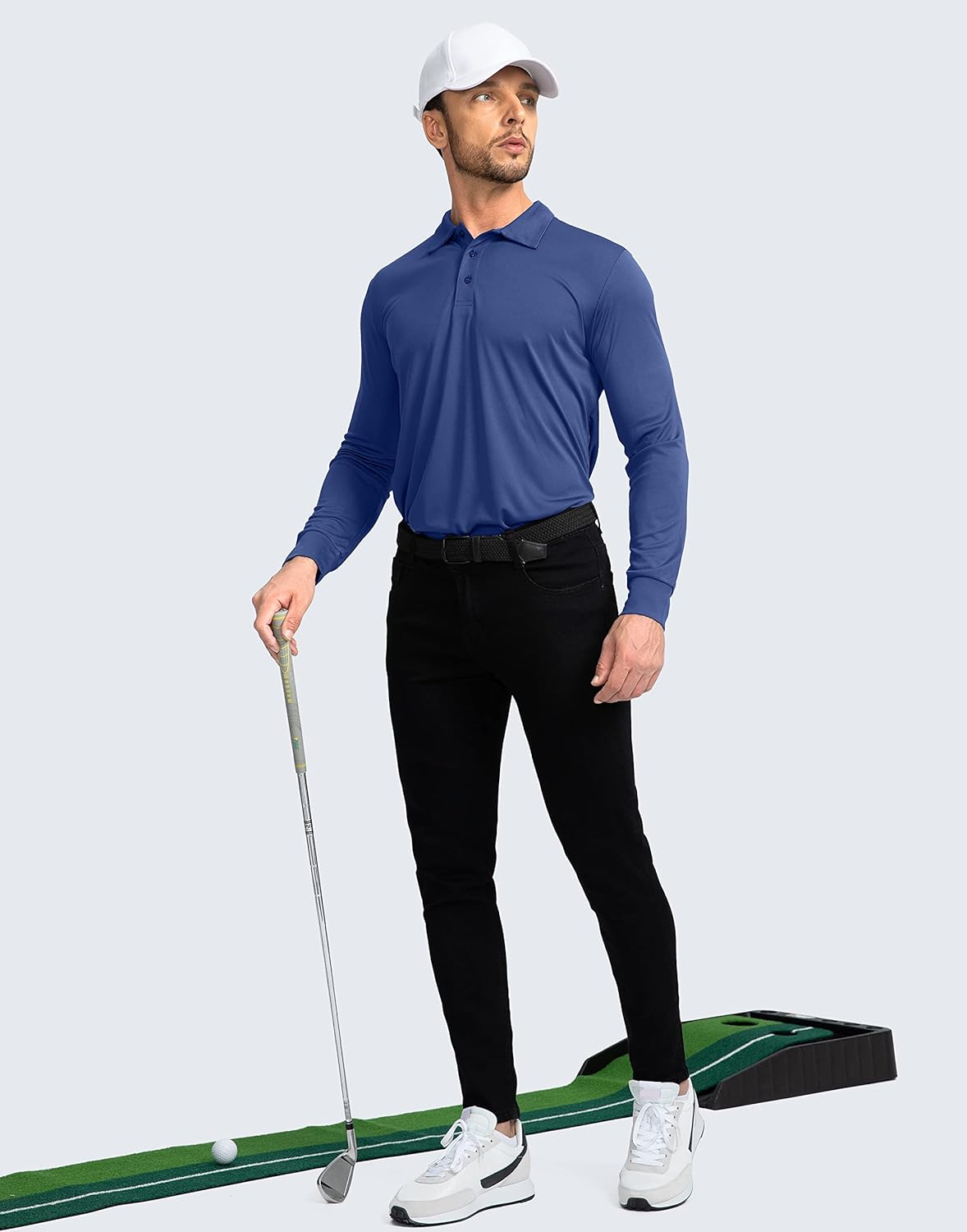 Sun protection long sleeve golf shirts Clearance