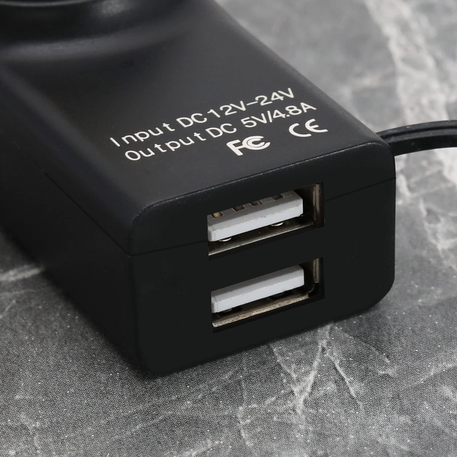 Sostituzione del caricatore doppio USB per moto compatibile con BMW F800GS F650GS F700GS R1200GS R1200RT Presa caricatore USB 2.4 A DC 12V-24V