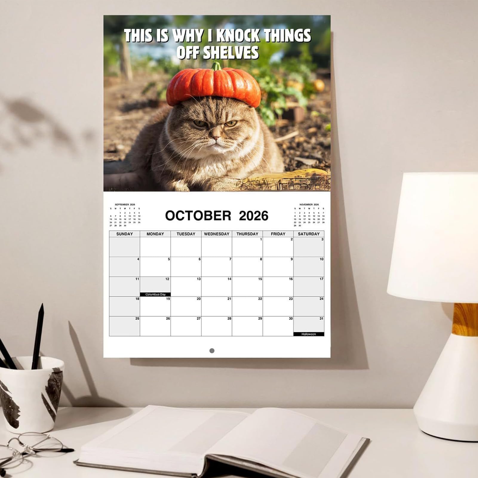Katzenkalender 2026 Lustig, Wütende Katzen Kalender 2026