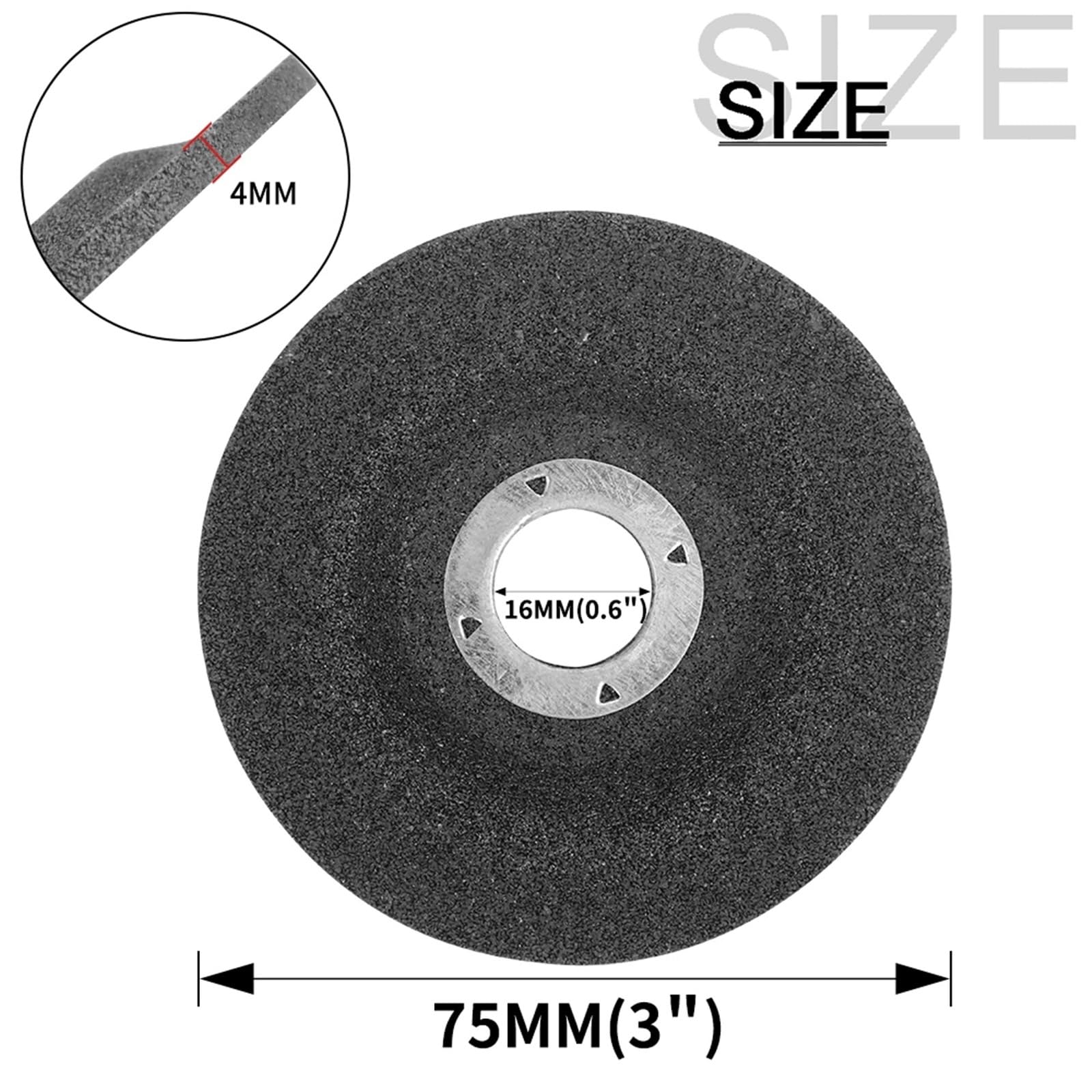 3-calowe szlifierki kątowe Tarcze ścierne 2/5/10 szt. Przysłona 10/16 mm - Szlifowanie ścierne Cięcie Polerowanie Akcesoria do metalu(16mm bore,10pcs)