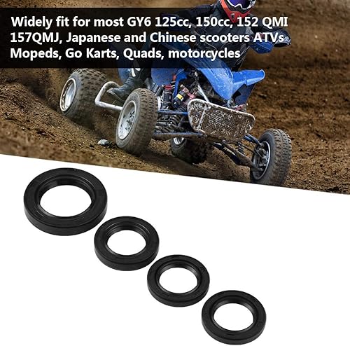 Miniatura 5 de 4 unids motor cigüeñal caja de cigüeñal sello de aceite para la mayoría Gy6 125cc 150cc 152 Qmi 157qmj para 42395076 reemplazo la mayoría del kit de