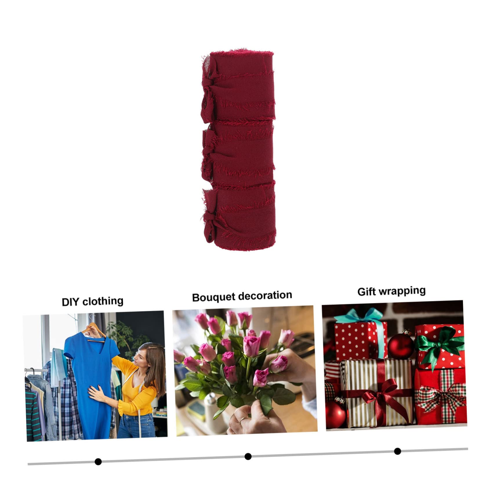 NUOBESTY 9stücke Chiffon Fransenbänder Dekorative Ribbons Für Hochzeiten Bastelprojekte Und Geschenkpäckchen Weiche Und Farben Yards Pro Für Und Festliche Anlässe