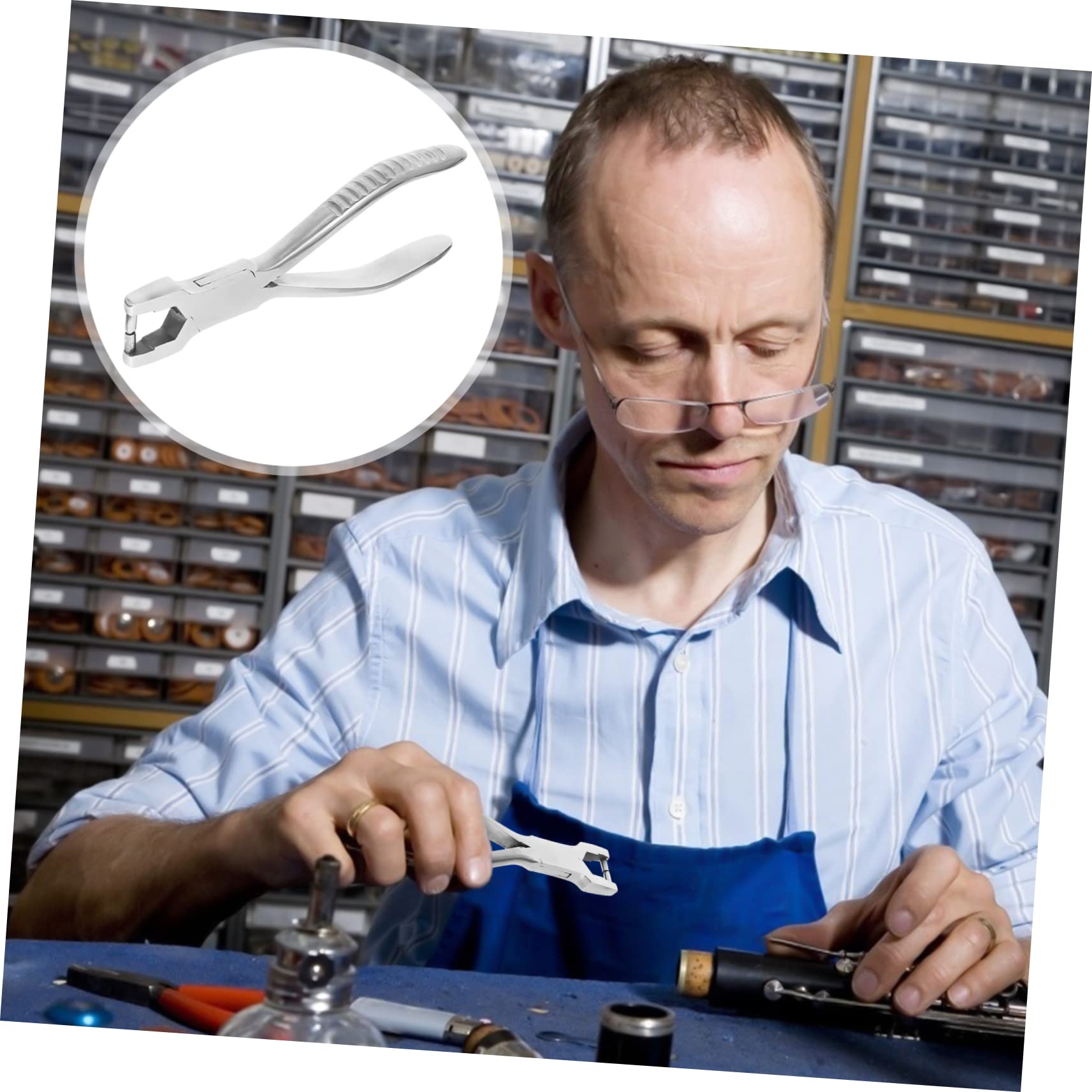 ibasenice 3kawałki Narzędzie Do Demontażu Instrumentów Muzycznych Ze Stali Nierdzewnej Profesjonalne Akcesorium Do Naprawy Saksofonów i Fletów z Ergonomiczną Rączką Antypoślizgową