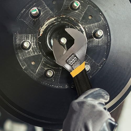 Miniatura 7 de Juego de 3 llaves ajustables, 6810 pulgadas, llave de mandíbula ancha, llave movible ajustable, básculas métricas con agarre antideslizante para