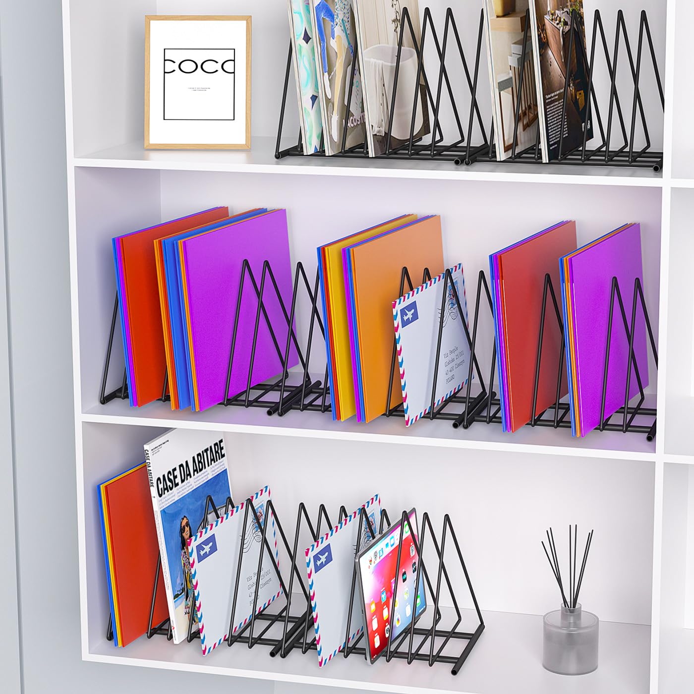 Amazon.com: Fun storage Triangle Desk File Organizer, 7 Slots