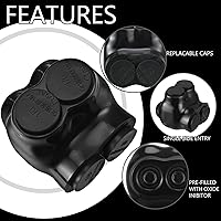 Vista 4 de 5 conectores de cable múltiple aislados, 2 puertos, empalme de entrada única, conectores de alimentación eléctrica, terminales de interconexión