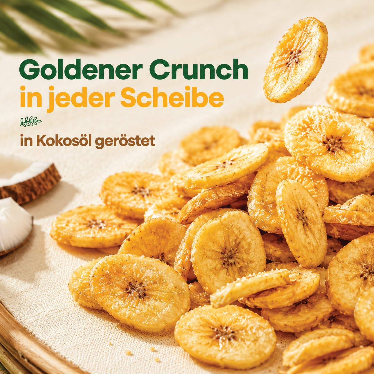 GiDeli Bananenchips Getrocknet 4x5kg - Knusprige Banana Chips aus sonnengereiften Früchten der Philippinen - In Kokosöl veredelt & ohne Palmöl - Dried Banana für Müsli, Joghurt & als Snack