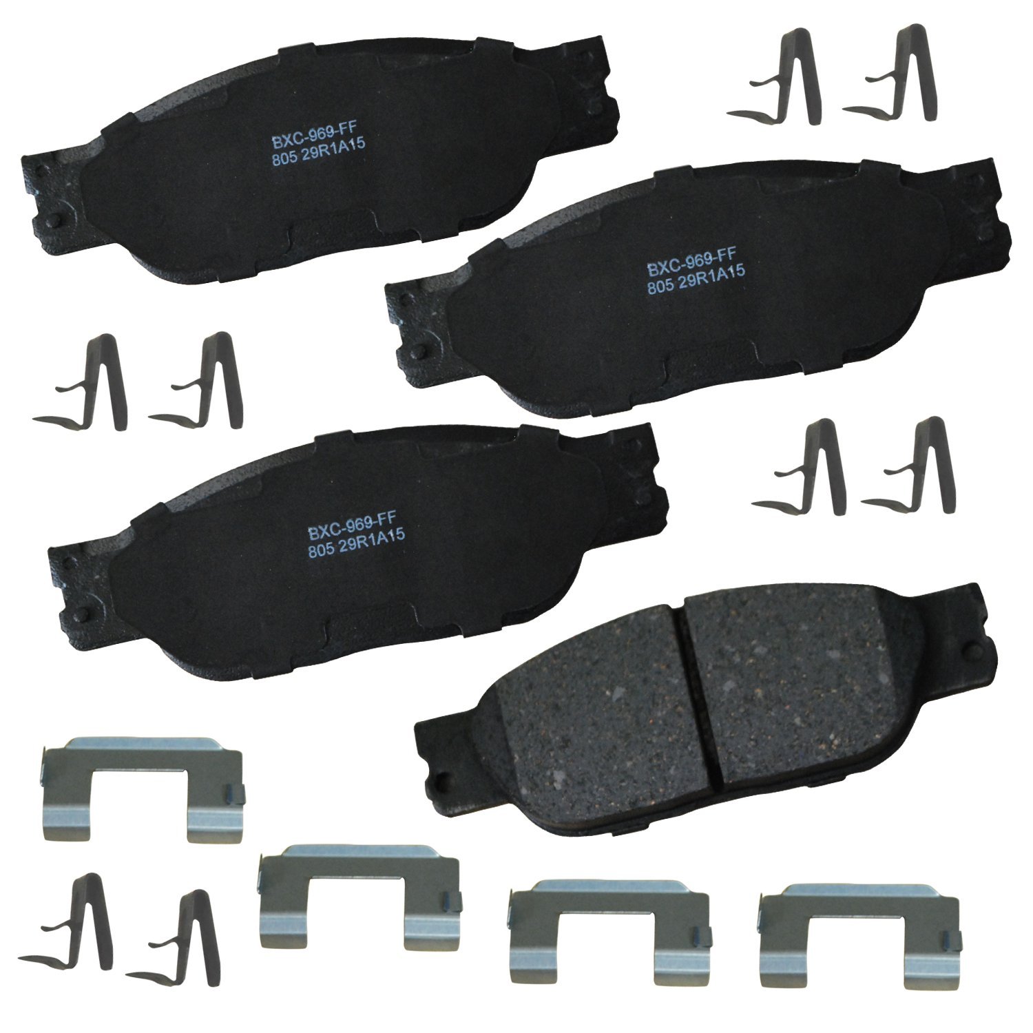 Bendix Premium SBC805 Ceramic Front Brake Pads for Ford Thunderbird 2005-2002, Jaguar S-Type 2002-1999, Lincoln LS 2006-2000