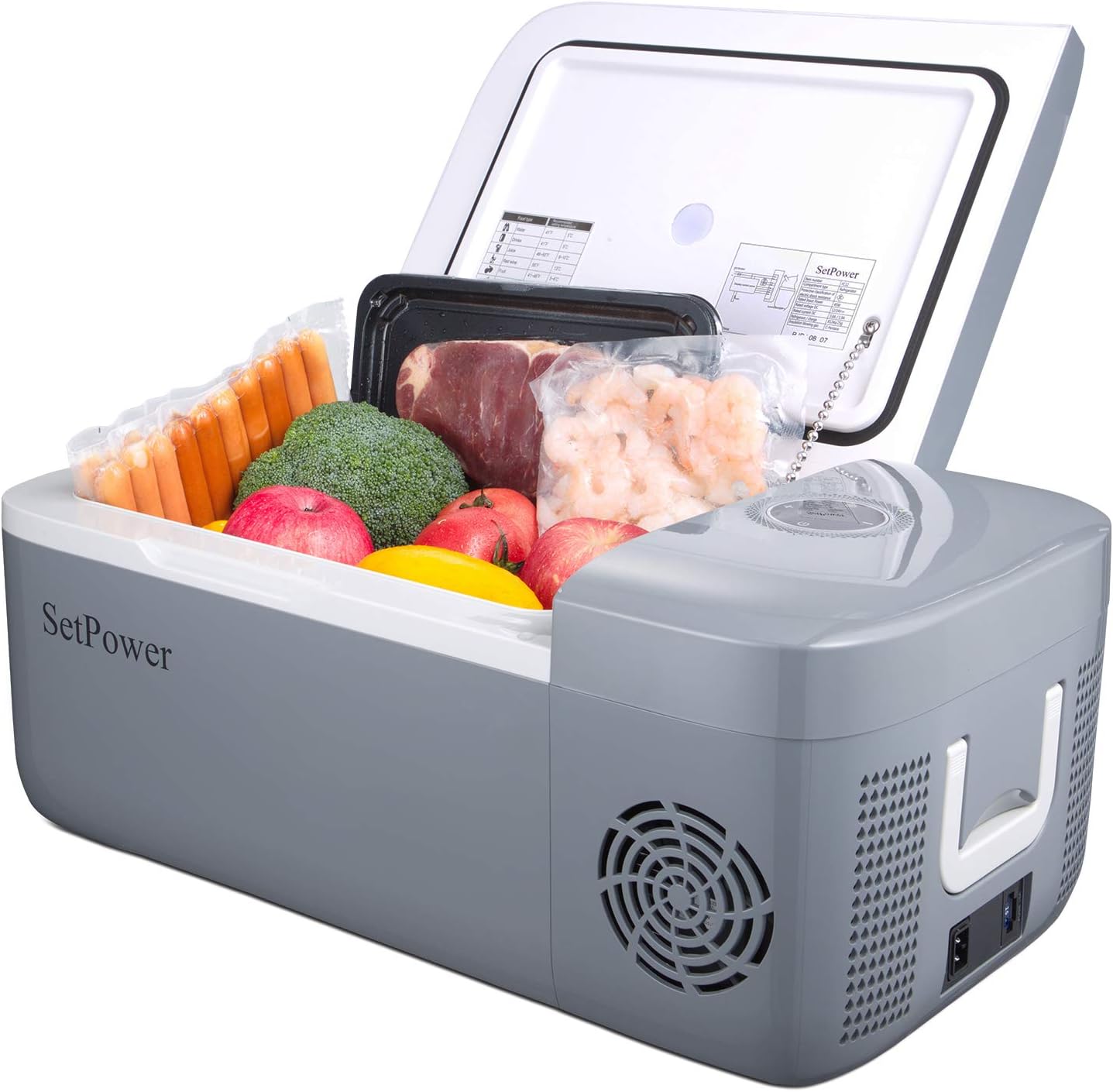 SetPower FC12 13.5 Quarts Portable Freezer Fridge 12V Cooler, 0℉-50℉, DC 12/24V, Car Fridge Compact Refrigerator, for Truck, Van, RV Road Trip, Outdoor, Camping, Picnic, BBQ: Appliances