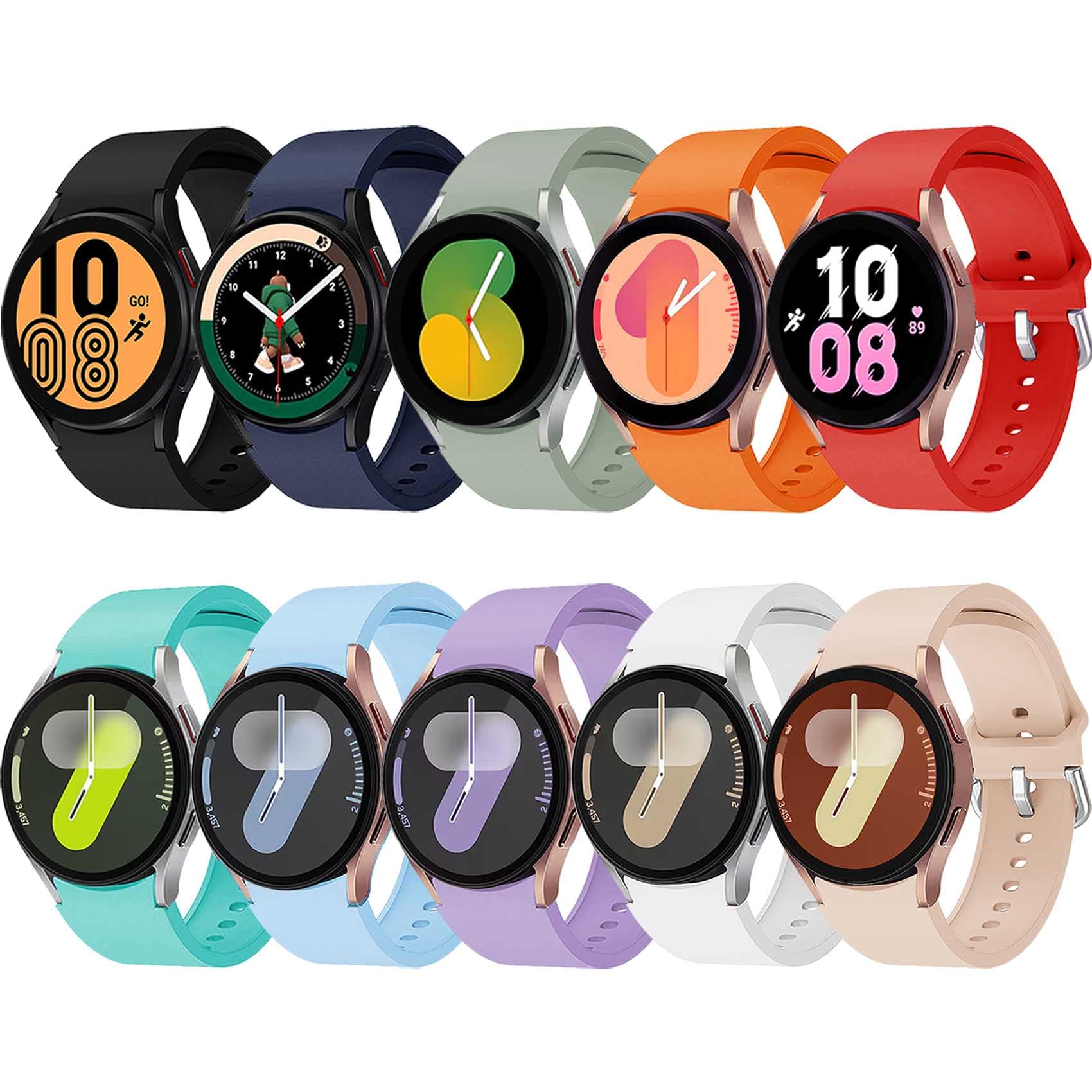 10 Pack No Gap Bands Compatible with Samsung Galaxy Watch 7 6 5 4 Band 40mm 44mm, Galaxy Watch 6 4 Classic 42mm 46mm 43mm 47mm, Galaxy Watch 5 Pro