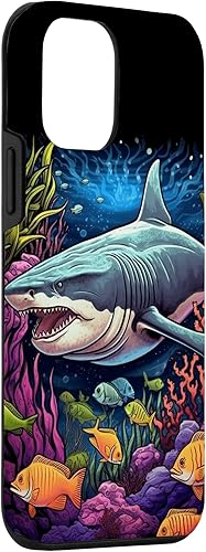 Vista 42 de Funda para iPhone 12/12 Pro Tiger Shark Sea Ocean Underwater Shark Lover