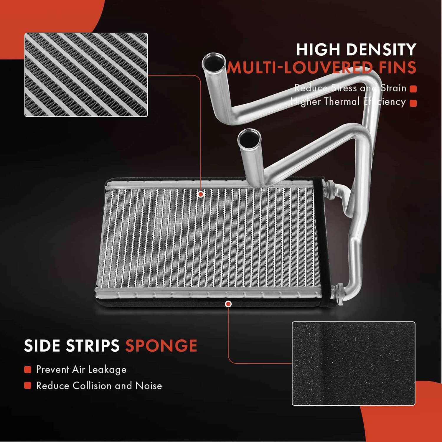 A-Premium HVAC Heater Core Compatible with Chrysler Sebring 2007-2010, 200 2011-2014 & Dodge Avenger 2008-2014, Caliber 2007-2010, Journey 2009-2020 & Jeep Compass, Compass, Patriot 2007-2017