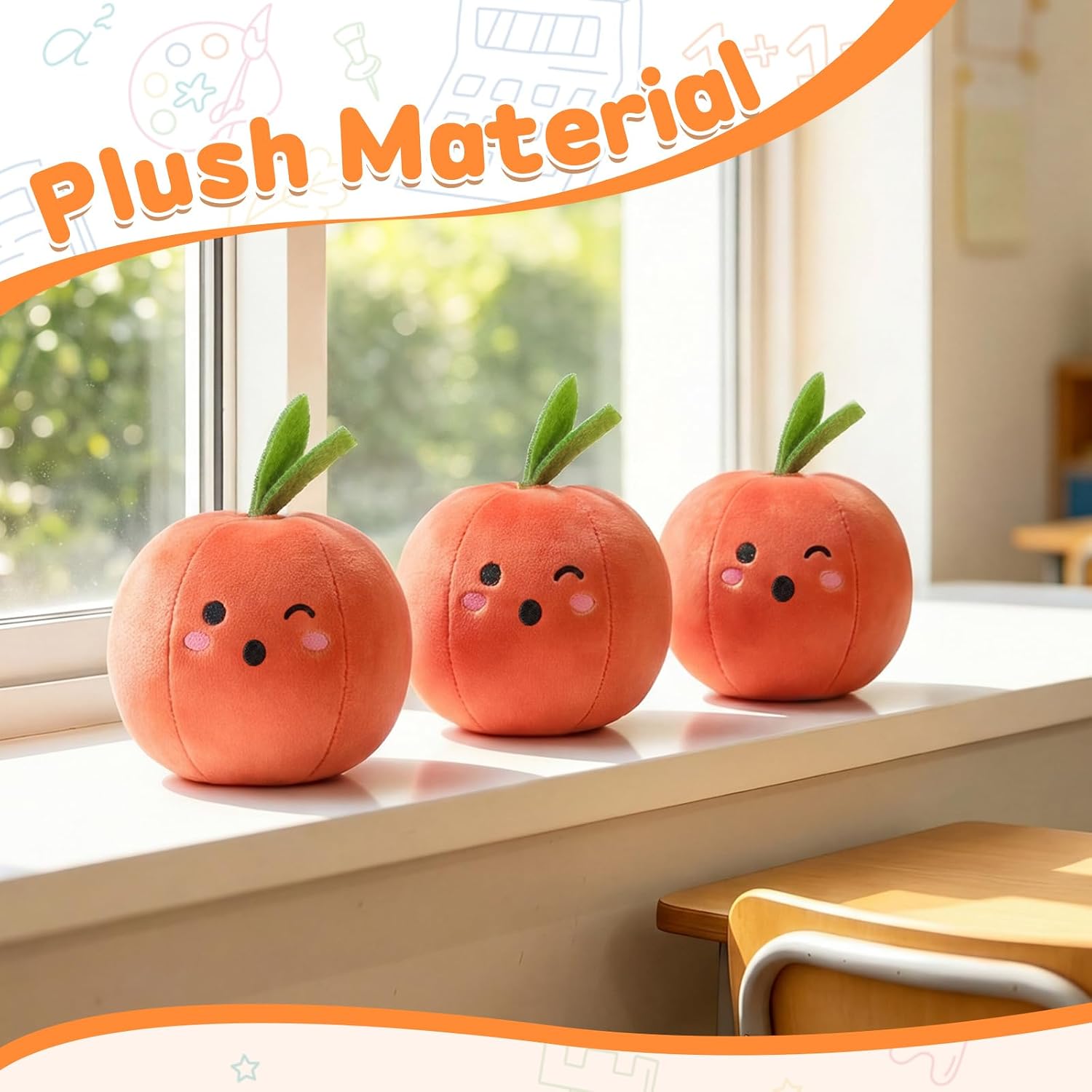 Soulchen 3 Pack Apple Plush Classroom Decor Plushies image 5