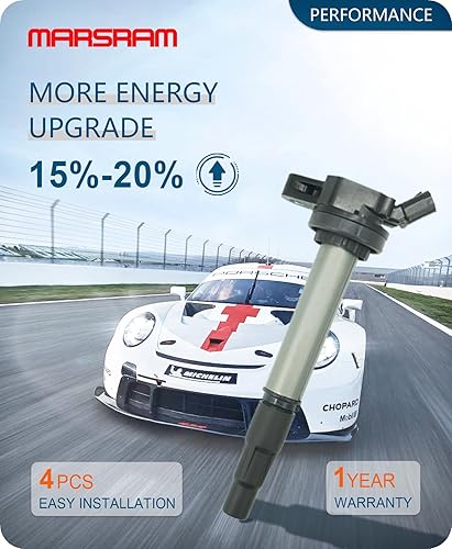 Vista 90 de Marsram Paquete de bobinas de encendido UF487 y doble bujía de iridio para Toyota Lexus 2005-2018 Camry Highlander Avalon Rav4 Sienna Venza RX350