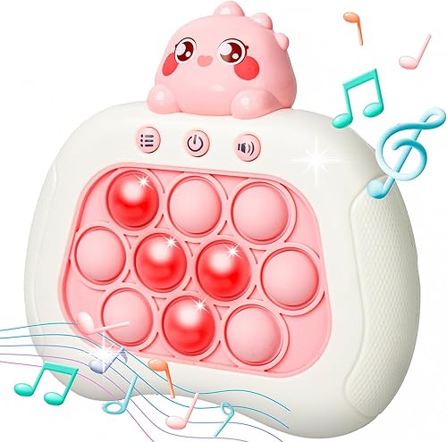 Marlo & Buzz Juguete de empuje rápido con controlador de juego Popit, animal sensorial con LED electrónico Popper Mejora la velocidad de reacción y