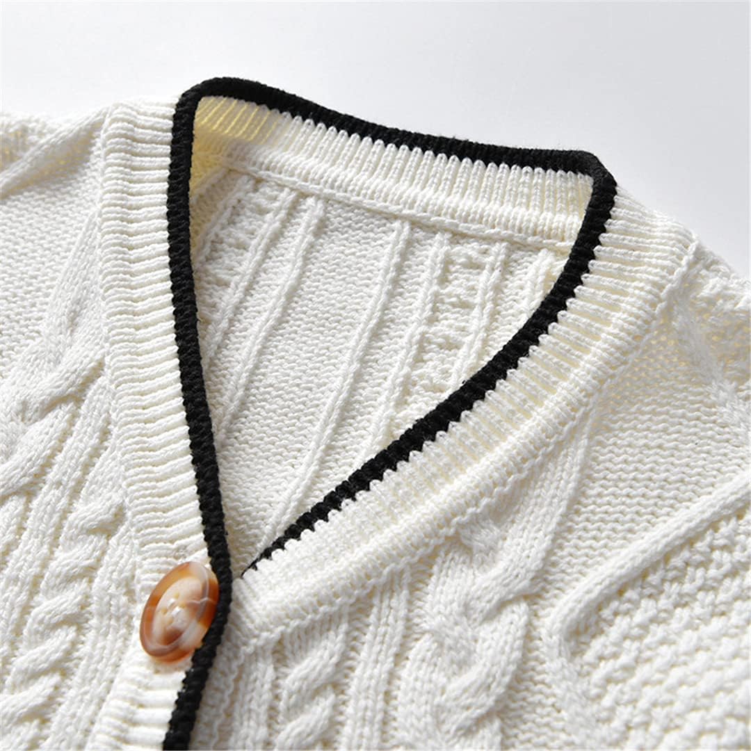 HEYDHSDC Spring Autumn Kids Cardigan Sweaters Cotton Single-Breasted Baby Boys Knitted Jacket