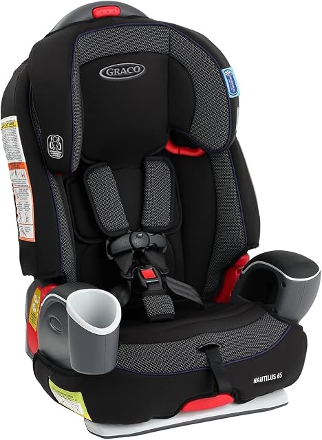 Siège rehausseur Graco Nautilus 65 3-en-1, de tout-petit à enfant, de 10 à 45 kg (22-100 lb), harnais / dossier haut / rehausseur sans dossier, Chanson