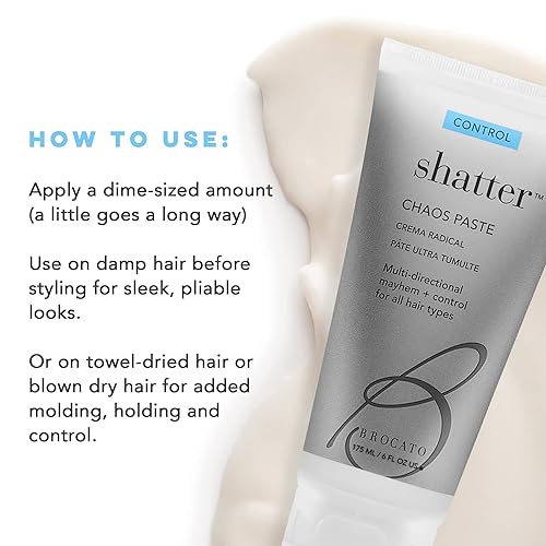 Miniatura 5 de Brocato Shatter Chaos - Pasta para el cabello, 6 onzas, gel de moldeo para hombres y mujeres con todo tipo de cabello, mousse para moldear y