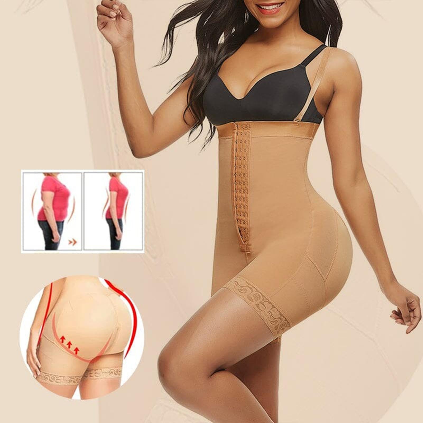 Body Shapewear, Body modeluj?ce dla kobiet - Urz?dzenie do modelowania sylwetki,Body do ?owy uda Kompresja Lekka odzie? modeluj?ca sylwetk? dla doros?ych kobiet