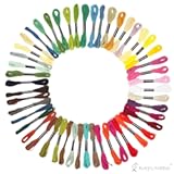 RayLineDo® Embroidery Thread 50 PCS Skeins Stranded Deal Embroidery Threads Embroidery Floss Threads&comma; 50 x Assorted Coloured Skeins &lpar;Random Color&rpar;