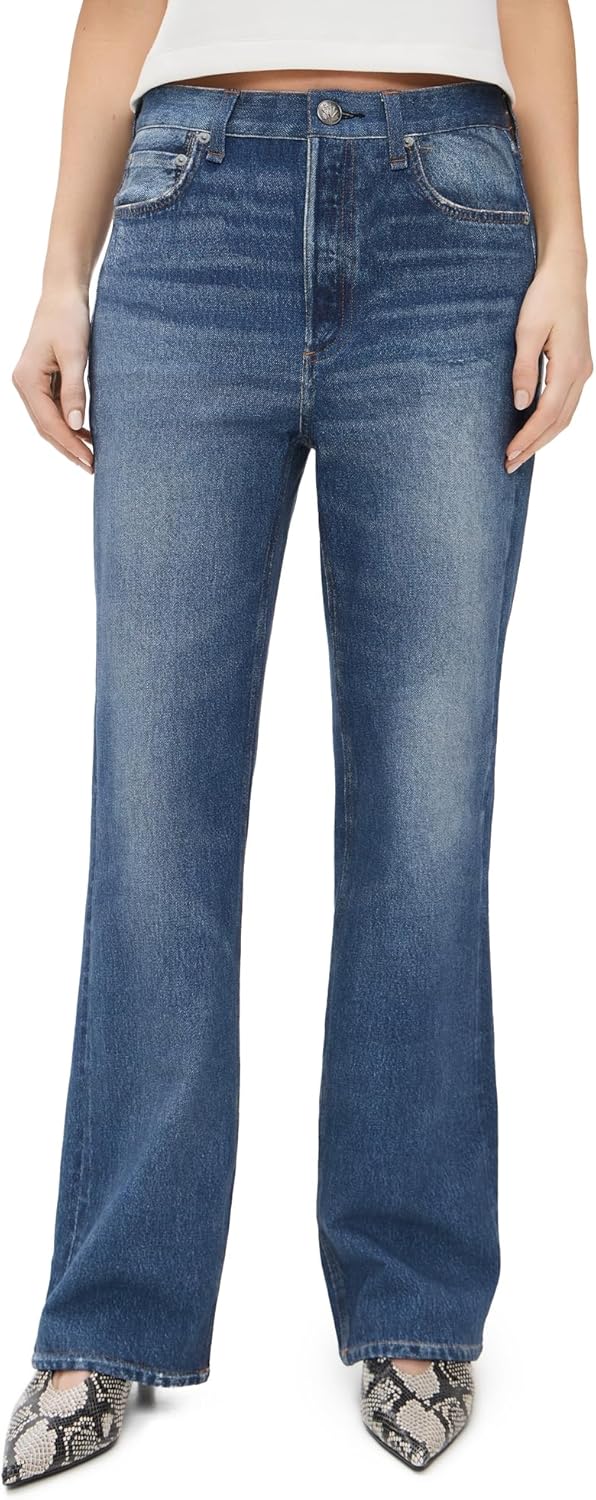 rag & bone Women's Miramar Shea Relaxed Straight Jeans