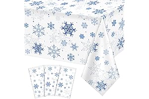 Christmas Snowflakes Party Essentials Tablecloth