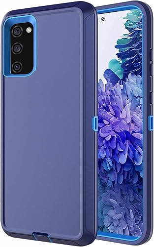 Miniatura 6 de Annymall Funda resistente a prueba de golpes para Samsung Galaxy S20 FE 5G, con protector de pantalla, policarbonato y silicona, color azul marino