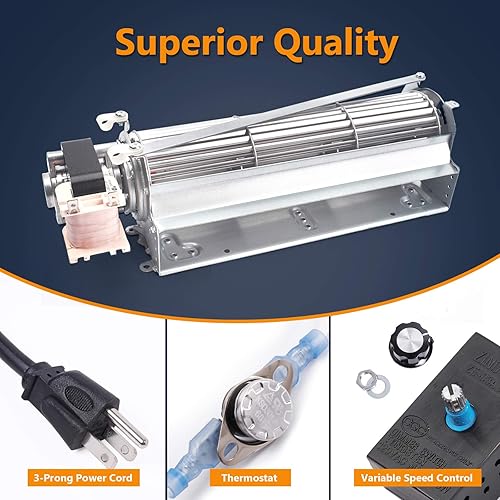 Miniatura 5 de Criditpid Kit de soplador de chimenea de repuesto para chimeneas Monessen, Majestic, Martin, Vermont, soplador de chimenea BLOT BLOTMC para Rotom