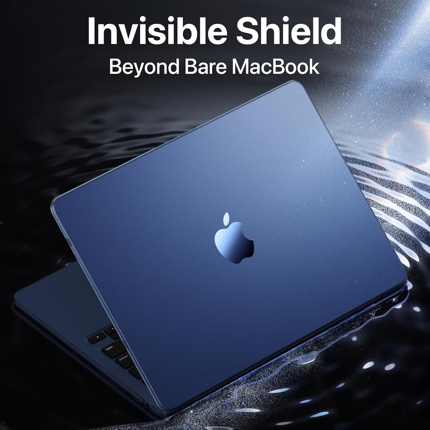 [Official Midnight] for MacBook Air 15 inch Case M4 M3 M2 2025 2024 2023 [100% Color Match] [Ultra Thin Armor] Protective Hard Shell Cover for Laptop A3241 A3114 A2941 - Midnight Clear - Image 2