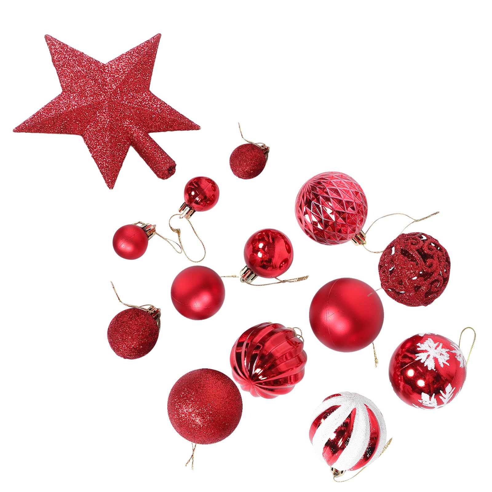 FRCOLOR 101 Piezas Bolas Navideñas Colgantes para Árbol de Navidad, ABS