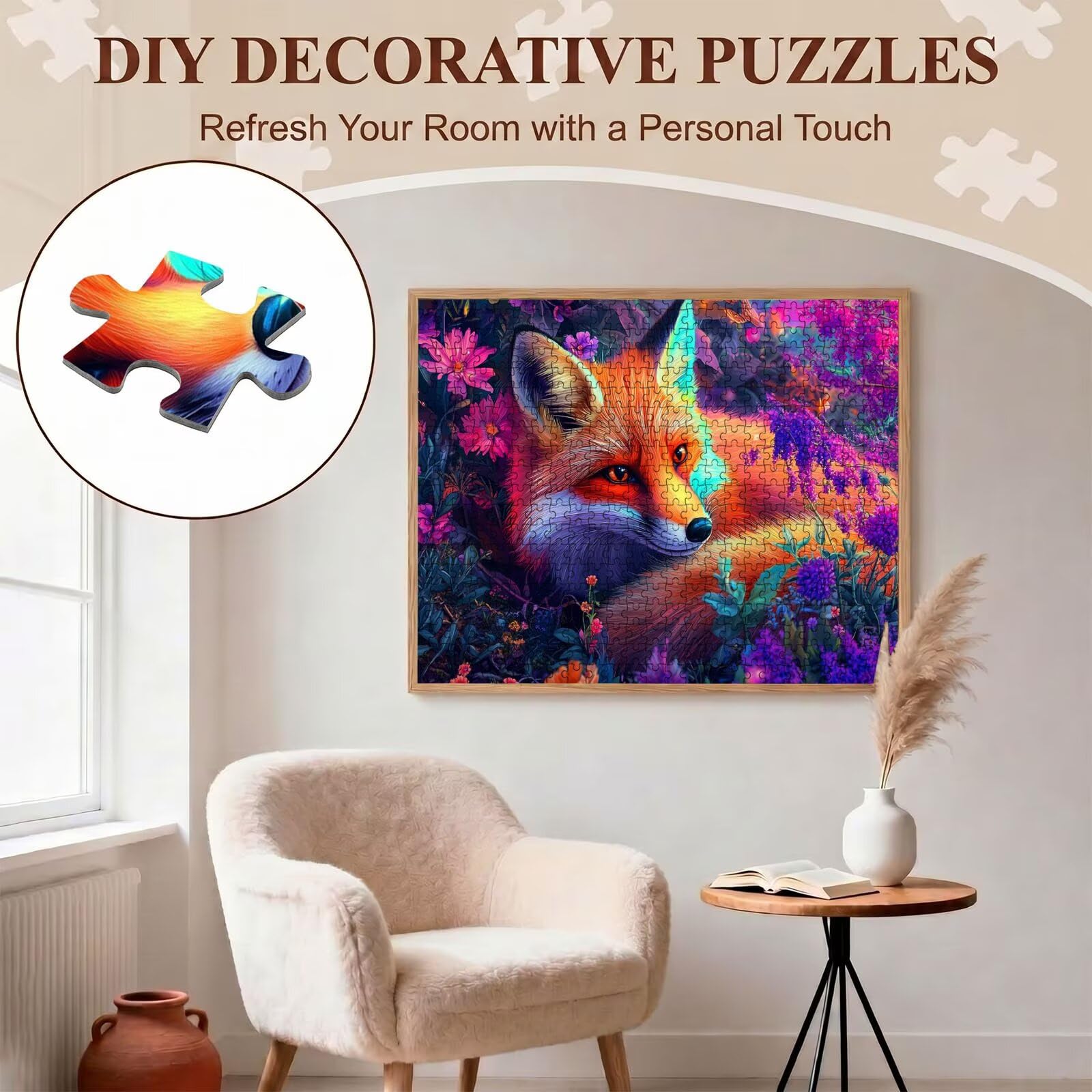 Puzzle 4000 Teile, Holzpuzzle Erwachsene [AAA], Impossible Game 141 x 87 cm, Kniffliges Denksport Spiel für Männer Frauen, Familienspiel, DIY Home Dekor,Geschenk für Geburtstag, Blume Tier f0-375