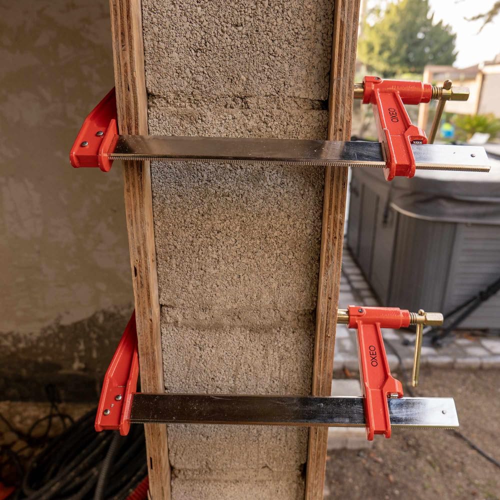 Lot de 2 serres joints à pompe 30 cm - Acier laminé - Longueur de serrage 30 cm - Saillie 125mm - Frein anti glissement