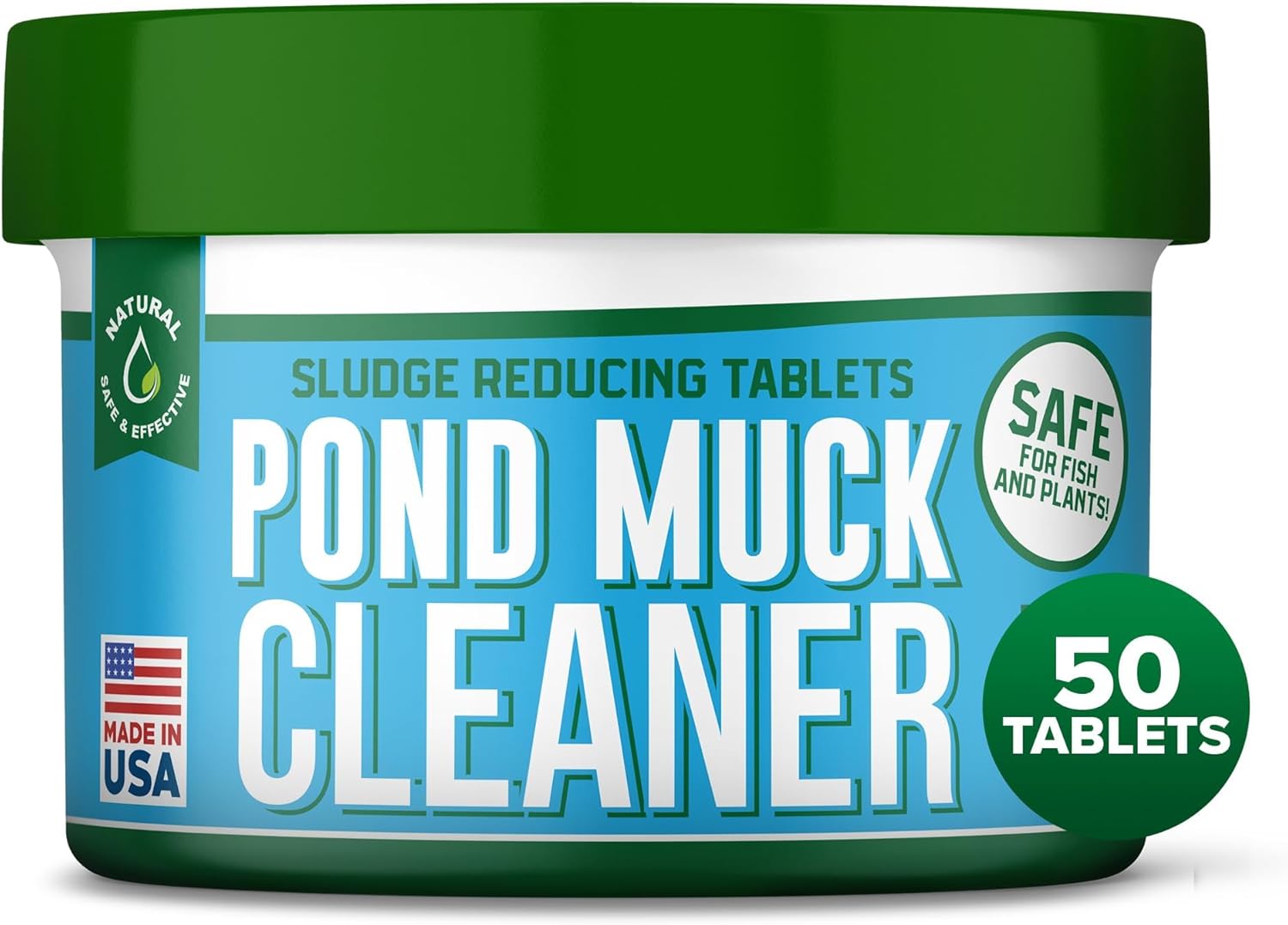 Pond Clarity Solution | Fish Pond Clarity Solution | Sludge Dissolver for Fish Pond 50 Tablets