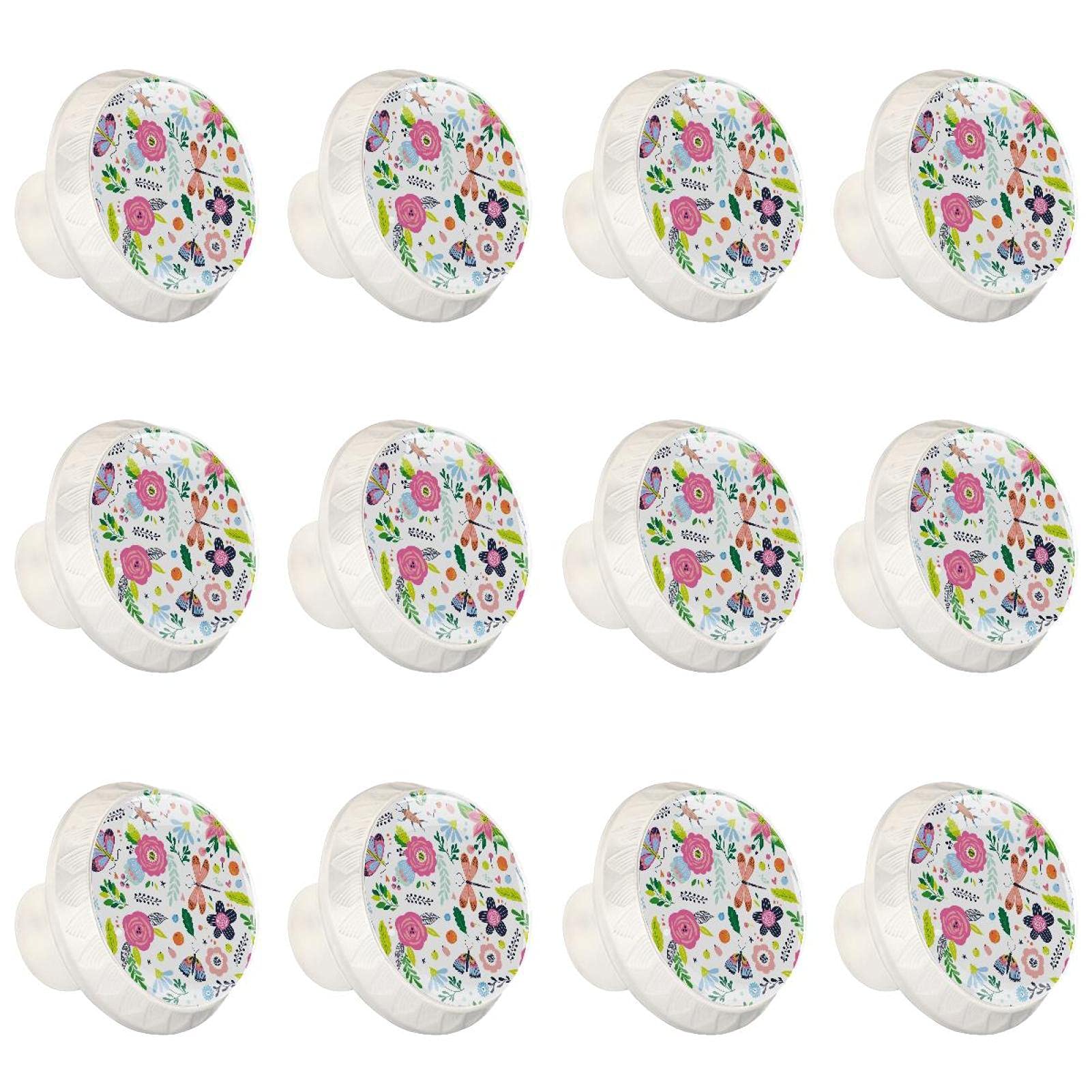 Boutons d'armoires ronds motif animalier durable pour tiroir de chambre