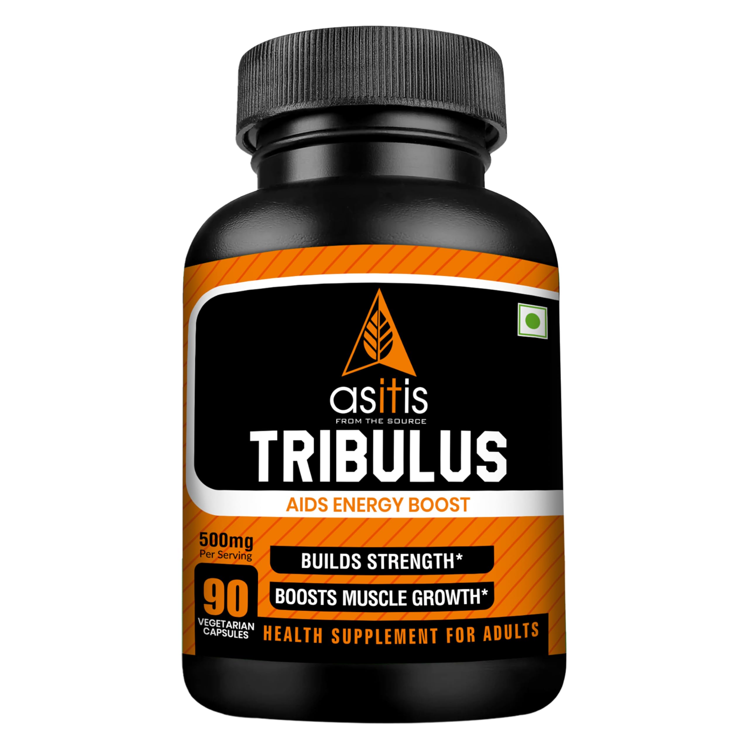 AS-IT-IS Nutrition Tribulus 500mg per serving, 90 Capsules | Supports Endurance, Vitality & Boosts Testosterone | 100% Natural Gokshura extract | Lab Tested