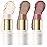FALOCUTUS 3 Pcs Contour Stick Set,Cream Blush & Highlighter Bronzer Pen,Long Lasting & Smooth Natural Face Contouring.LIGHT-WARM