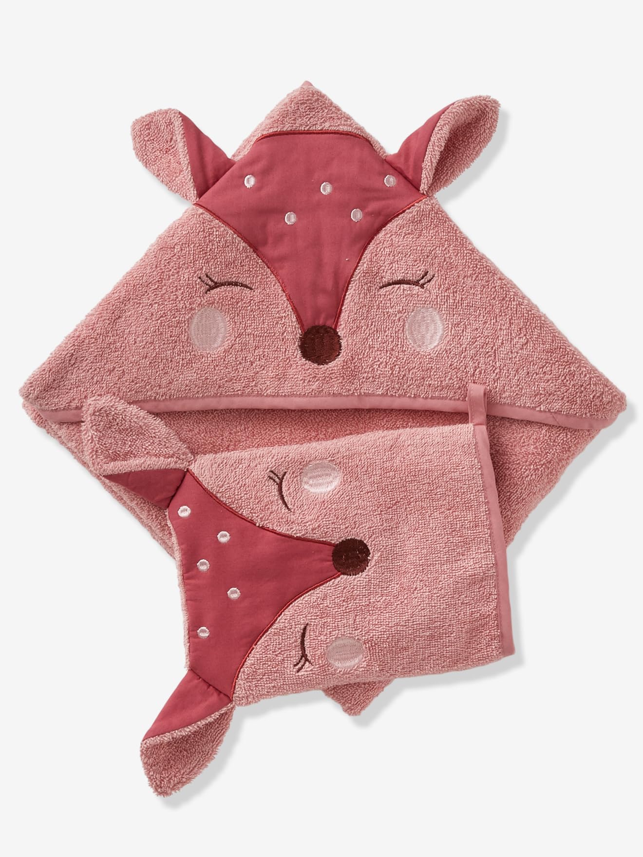 VERTBAUDET Cape de bain + gant Biche