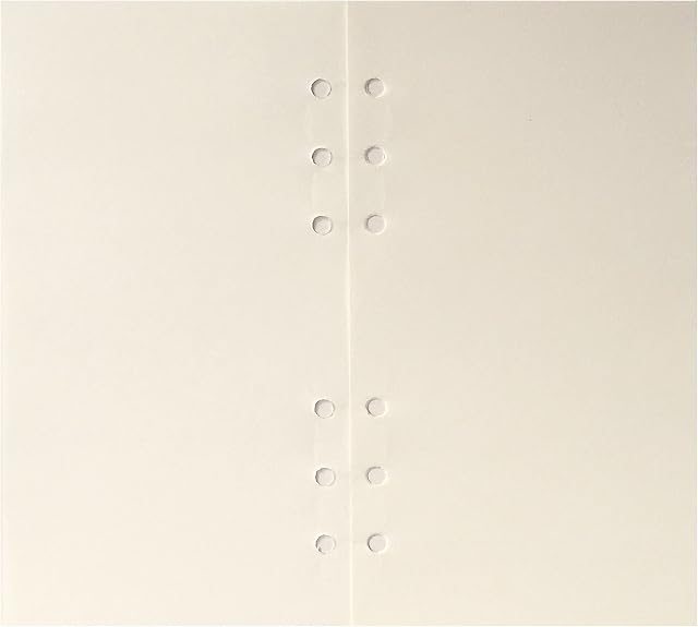 A6 6-Holes Cover Round Ring View Binder File Folder for Loose Leaf Sheet Protectors (A6 Paper Refill-Blank, 1 Package)
