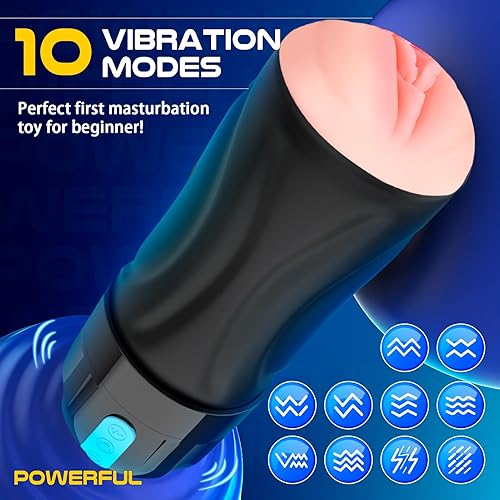 Miniatura 4 de Movakativ Juguetes sexuales masculinos para adultos, bomba de pene masturbador masculino con 10 vibraciones y 5 succiones, canal TPE súper suave,