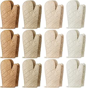 2 Pairs Extra Long Oven Mitts Heat 17 Inch Resistant Cotton Lining Oven Thick Gloves Kitchen Food Service Mittens For Pot Holders Cooking Baking BBQ, Up To 482f (Grey