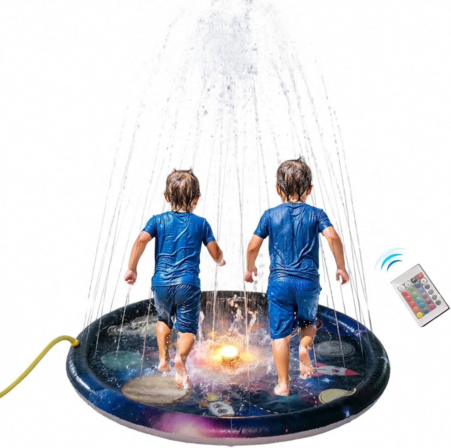 Sprinkler for Kids - Space Theme Pool Wading Mat,Space Theme Play Sprinkler | for Kids Ages 3+ Outdoor Garden Patio Lawn Backyard Beach Park Pool