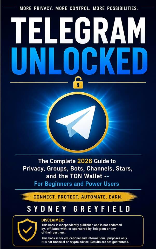 Telegram Unlocked : The Complete 2026 Guide to Privacy, Groups, Bots, Channels, Stars, and the TON Wallet: For Beginners and Power Users (Made Simple: ... and Software Running Modern Work and Life)