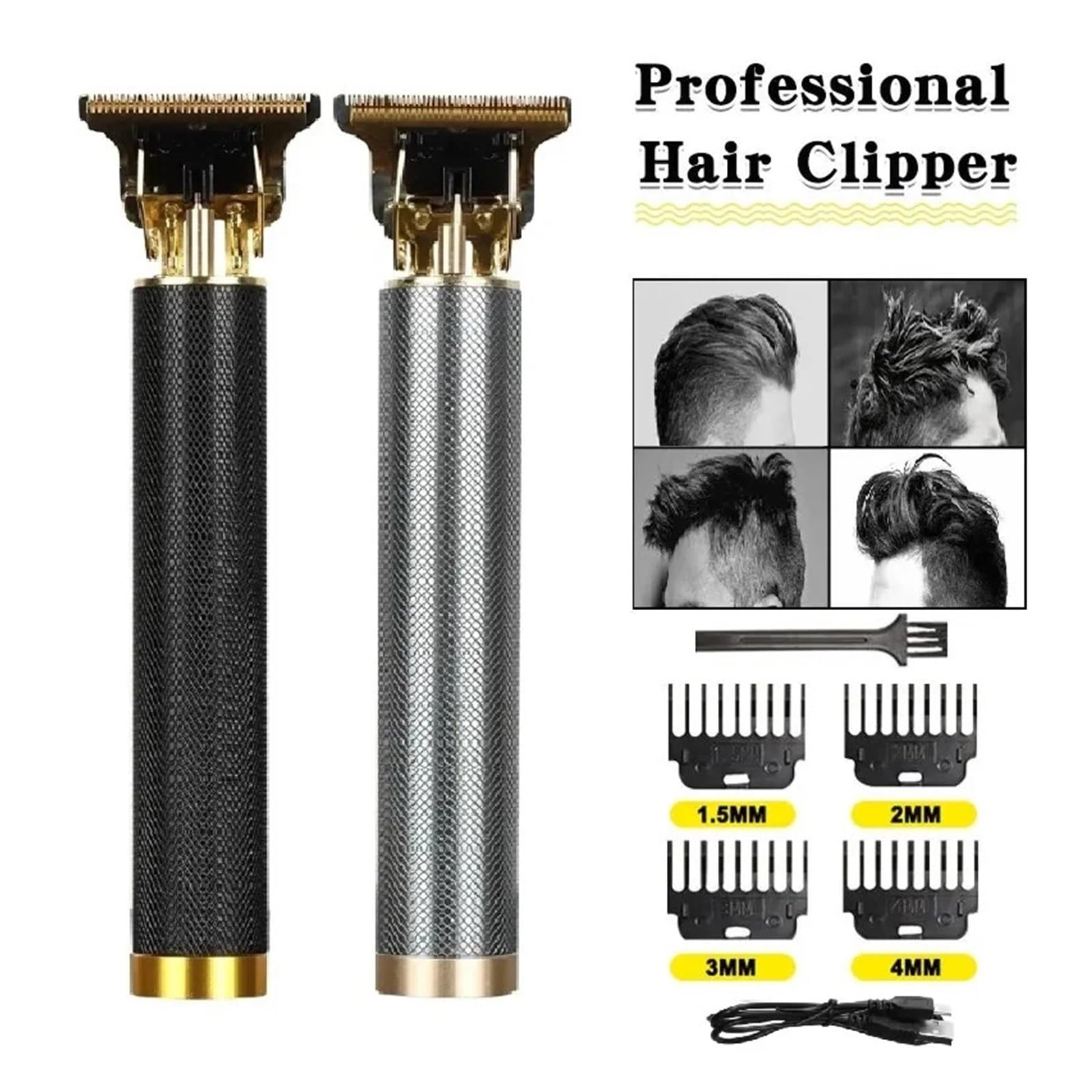Rasoio per capelli ricaricabile T9, rasoio elettrico, rasoio professionale per capelli senza fili, rasatura della barba (senza accessori BB)