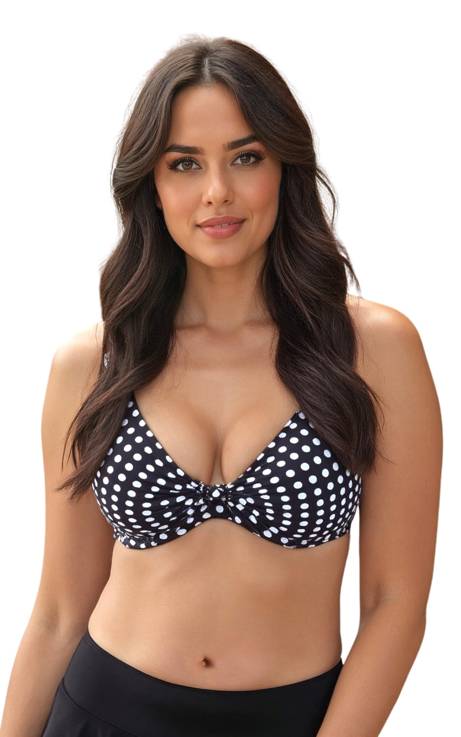 VIVISENCE Bikini BH Dame Bademode Soft Cups Gestreift Regulierbar EU 3203
