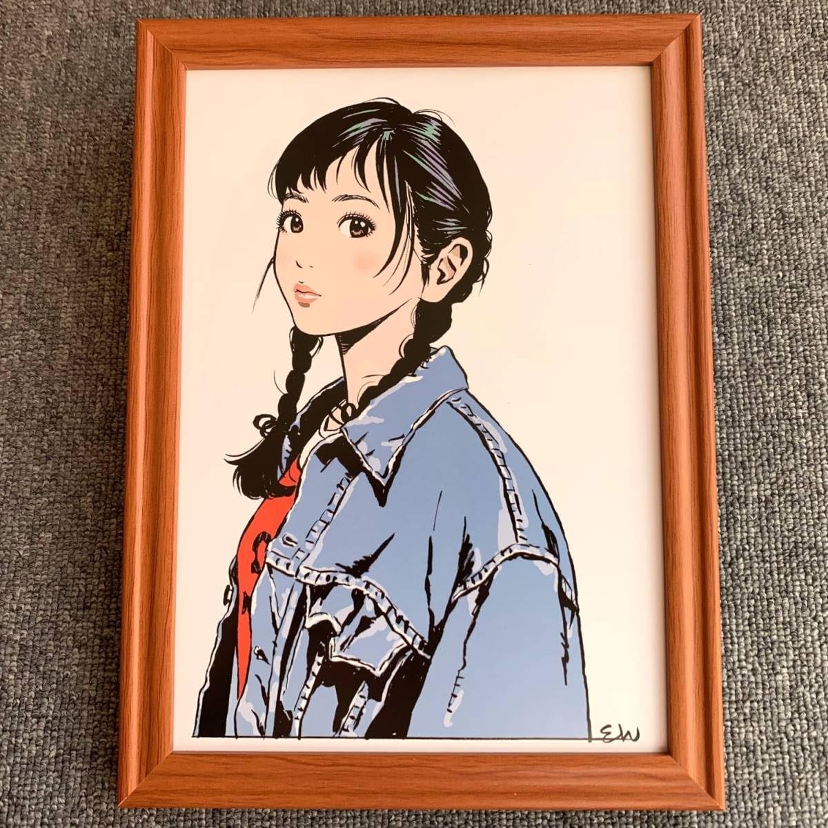 レア 江口寿史 版画 シリアル番号付き 壁画 絵画 額入り シルクスクリーン POP-ART – FREESTYLE