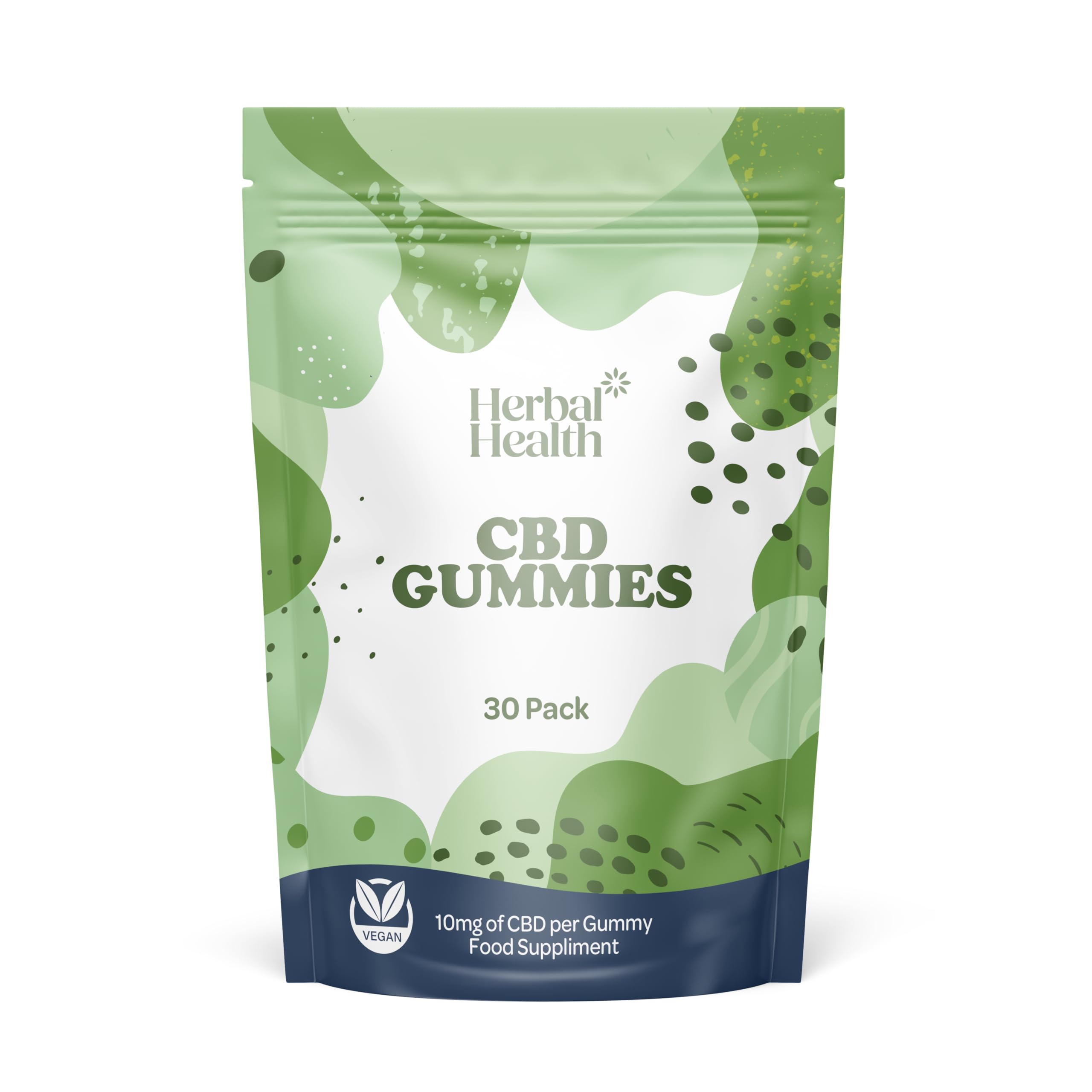 Herbal Health CBD Gummies 10mg 30 Pack - Mixed Fruit Flavour Broad Spectrum CBD Gummy Bears for Sleep & Anxiety Support, 300mg Total CBD
