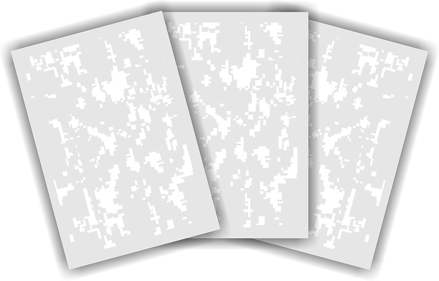 DIG3 12 Digital camo 3 Piece Stencil kit